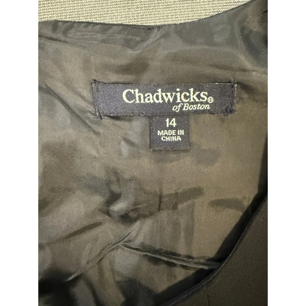 Chadwicks of Boston lined, black, sleeveless fit and flare dress size 14 - Picture 9 of 9